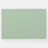 緑の多肉性サボテンのミントウォーター結婚カラー ゲストブック (裏面)