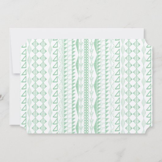 緑の多肉性モダンタイポグラフィ結婚ー 招待状 (裏面)