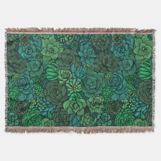 緑の多肉植物の庭 スローブランケット (正面)