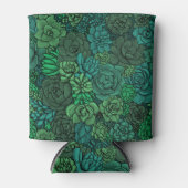 緑の多肉植物の庭 缶クーラー (正面)