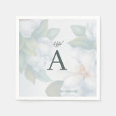 緑の多肉葉ミント水色植物学 スタンダードカクテルナプキン (正面)