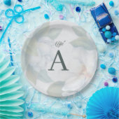 緑の多肉葉ミント水色植物学 ペーパープレート (パーティー)