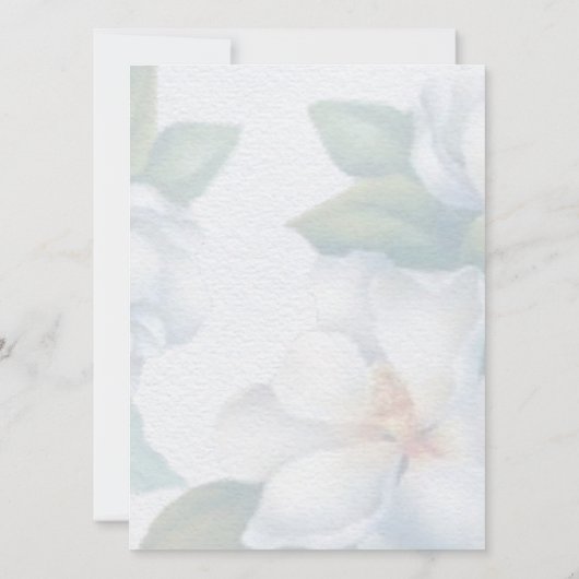 緑の多肉葉ミント水色植物学 招待状 (裏面)