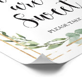 緑の多肉質のボホのベビーは甘い兆候である ポスター (角)