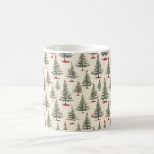 緑の夢:クリスマスツリーの森 コーヒーマグカップ (中央)
