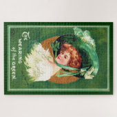 緑の大きなパズルの着用 ジグソーパズル (横)