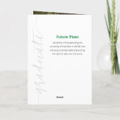 緑の大学院のスクリプモダント写真招待状 招待状 (裏面)