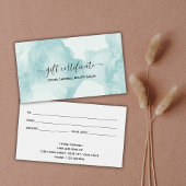 緑の大理石とグリッターギフト証明書