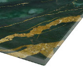 緑の大理石のパターン(金ゴールド) カッティングボード (角)