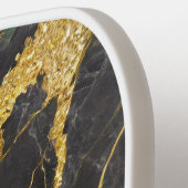 緑の大理石のパターン(金ゴールド) ピックルボールラケット (左詳細)