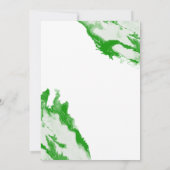 緑の大理石の写真卒業のお知らせ 招待状 (裏面)