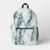 緑の大理石の外観 プリントバックパック (正面)
