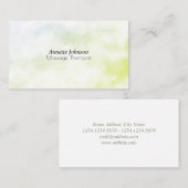 緑の大理石の石造りのフェイクな質の一見 名刺 (正面/裏面)