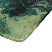 緑の大理石の装飾の自然の自然な石造りのアクリル カッティングボード (角)