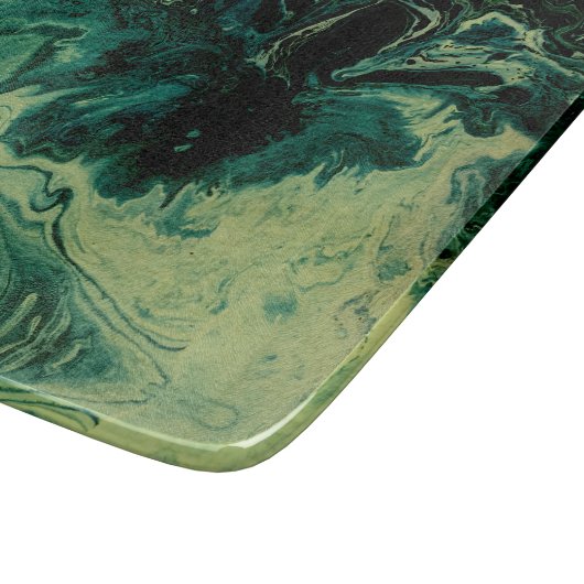 緑の大理石の装飾の自然の自然な石造りのアクリル カッティングボード (角)