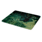 緑の大理石の装飾の自然の自然な石造りのアクリル カッティングボード (角)