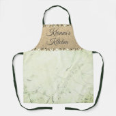 緑の大理石ダイヤきらきら光るモンド エプロン (正面)