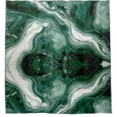 緑の大理石テクスチャシャワーカーテン シャワーカーテン (正面)