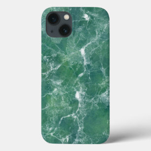 緑の大理石テクスチャ iPhone 13ケース