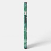 緑の大理石テクスチャ iPhoneケース (左側面)