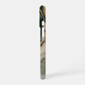 緑の大理石パターンの電話ケースデザイン iPhone 16ケース (左側面)