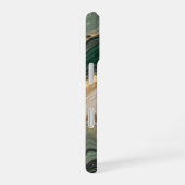 緑の大理石パターンの電話ケースデザイン iPhone 16ケース (右側面)