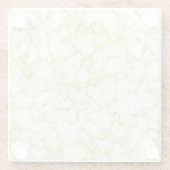 緑の大理石パターン ガラスコースター (裏面)