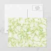 緑の大理石パターン ポストカード (正面/裏面)