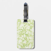 緑の大理石パターン ラゲッジタグ (裏面縦)