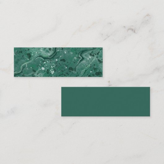 緑の大理石ブックマーク スキニー名刺 (正面/裏面)