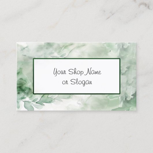緑の大理石名刺 名刺 (正面)