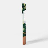 緑の大理石抽象芸術テクスチャ iPhoneケース (左側面)