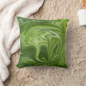 緑の大理石背景枕 クッション (ブランケット)