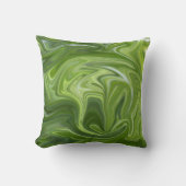 緑の大理石背景枕 クッション (正面)