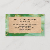 緑の大理石花崗岩スプラッシュバックキッチンカウンタートップ 名刺 (裏面)