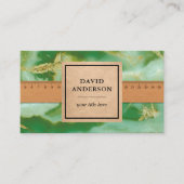 緑の大理石花崗岩スプラッシュバックキッチンカウンタートップ 名刺 (正面)