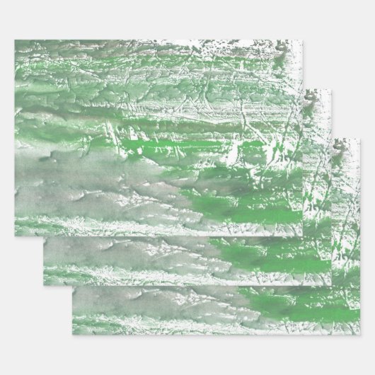 緑の大理石芸術 ラッピングペーパーシート (セット)