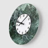 緑の大理石製の壁掛け ラージ壁時計 (傾斜)