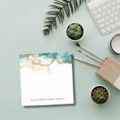 緑の大理石金ゴールドグリッターアルコールインクポストitメモ ポストイット