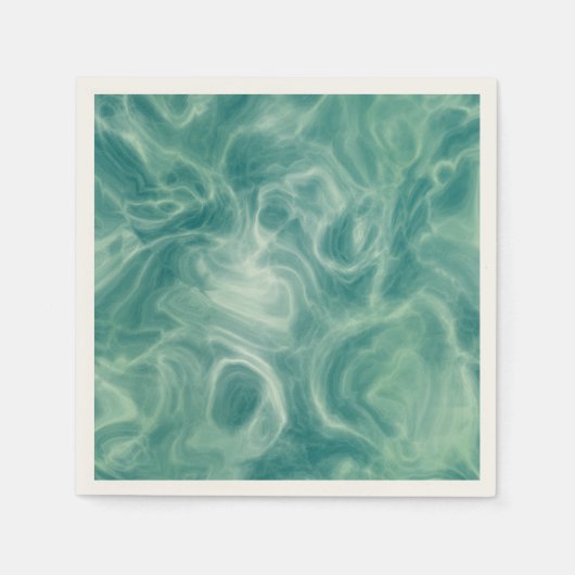 緑の大理石 スタンダードカクテルナプキン (正面)