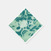 緑の大理石 スタンダードカクテルナプキン (角)