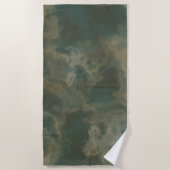 緑の大理石 ビーチタオル (正面)