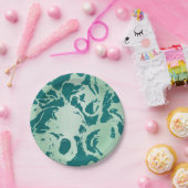 緑の大理石 ペーパープレート (パーティー)