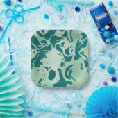 緑の大理石 ペーパープレート (パーティー)