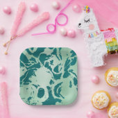 緑の大理石 ペーパープレート (パーティー)