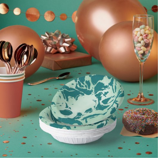 緑の大理石 ペーパーボウル (複数)