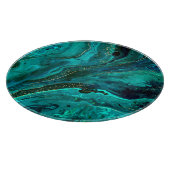 緑の大理石&金ゴールド:ラグジュアリーな質感 カッティングボード (角)