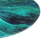 緑の大理石&金ゴールド:ラグジュアリーな質感 カッティングボード (角)