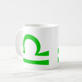 緑の天秤座 コーヒーマグカップ (正面左)