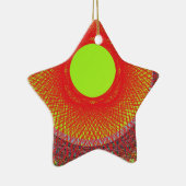 緑の太陽抽象芸術 セラミックオーナメント (右)